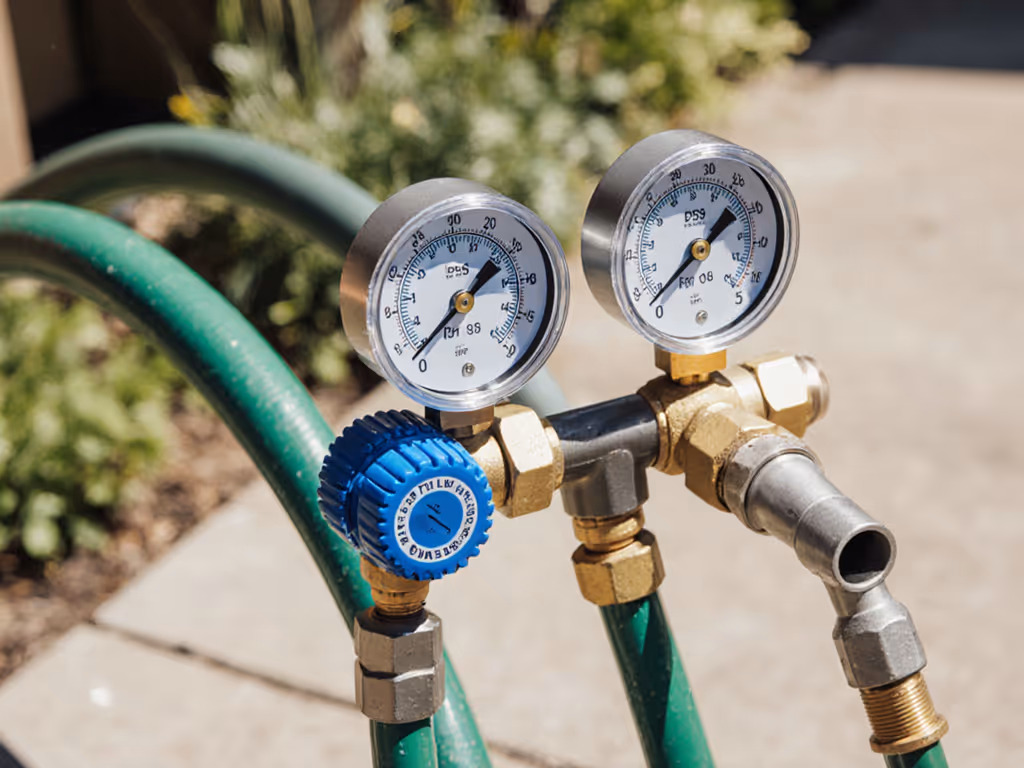 hose_pressure_testing_setup_with_gauges_at_spigot_and_nozzle